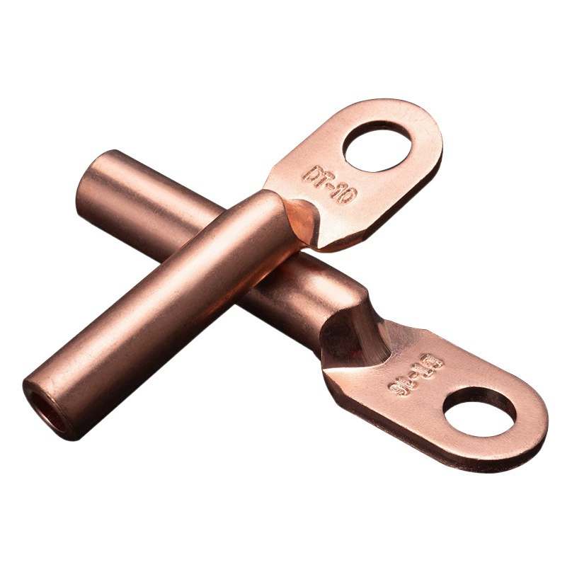 Клемма кабельная DT630 квадратная луженая медная, маслосмазываемая, для алюминиевых проводов, холоднопрессованная, силовая, по ГОСТу