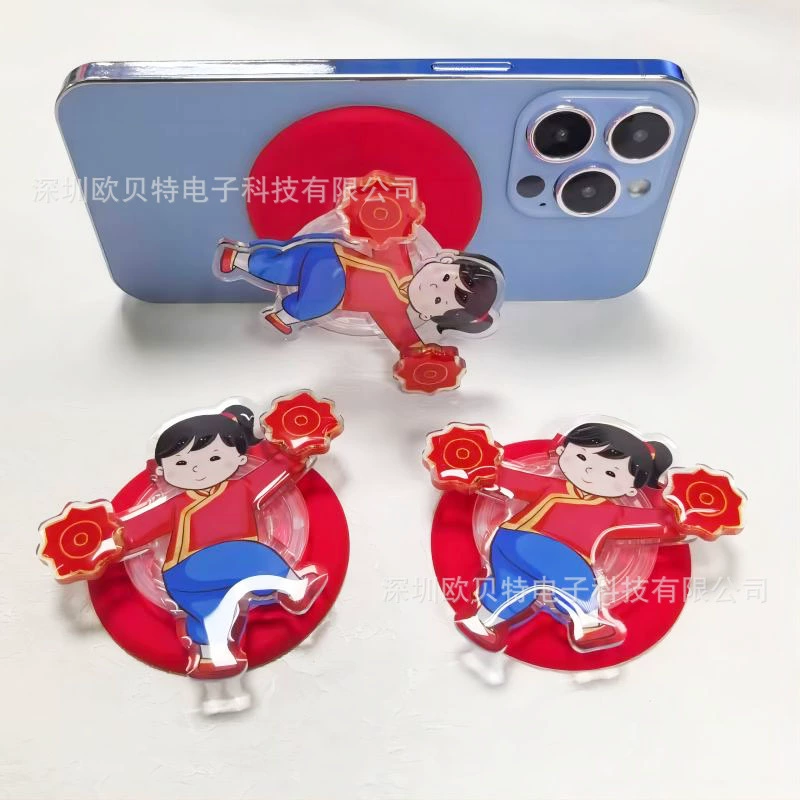 Кронштейн с двумя подшипниками вращающегося магнитного всасывания Акриловый капающий клей поворотный магнитный всасывающий кронштейн мобильного телефона