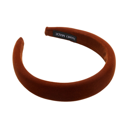 Maillard Velvet Whitening Ripe Pumpkin Color Headband Autumn and Winter Gentle and Lazy Atmosphere High Headband for Women When Going Out