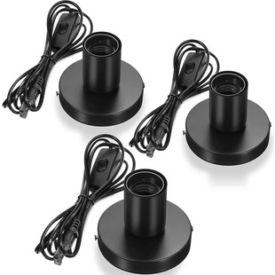 European standard E27 screw switch line lamp holder vertical small table lamp plug-in bedside decorative lamp holder US standard cross-border hot sale