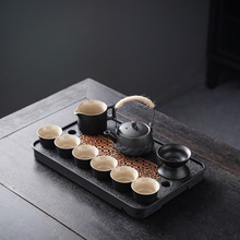 日式黑陶功夫茶具套装家用泡茶高档陶瓷茶壶茶杯禅意茶盘整套茶具
