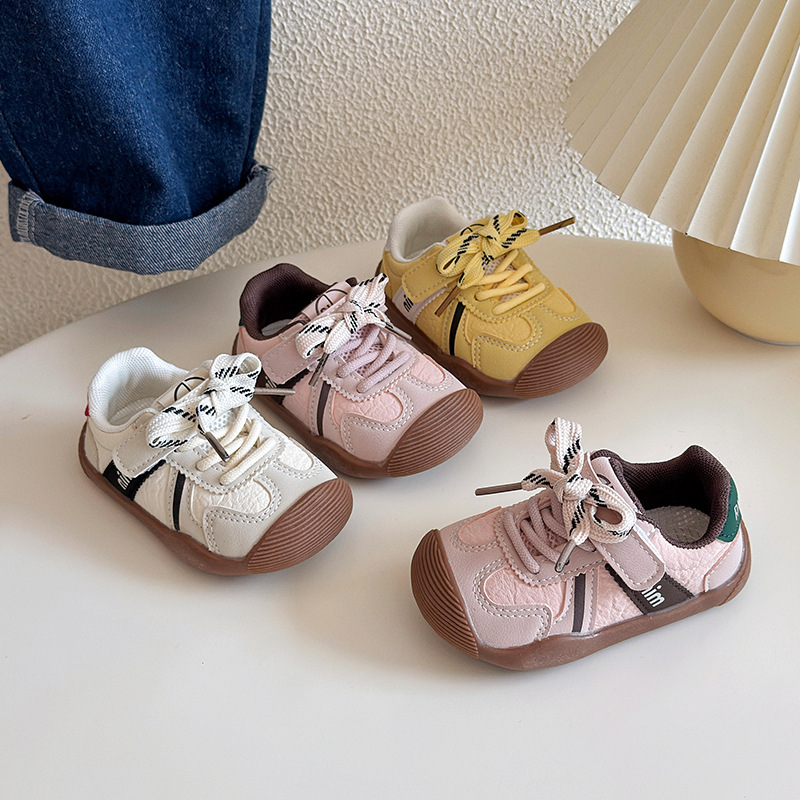 宝宝学步鞋0-1-3岁春秋新款婴幼儿皮面防滑运动鞋子男女童机能鞋|undefined