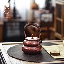 提梁葫芦小泡壶 福禄纯铜紫铜壶泡茶壶300ML煮茶壶烧水壶单人小壶