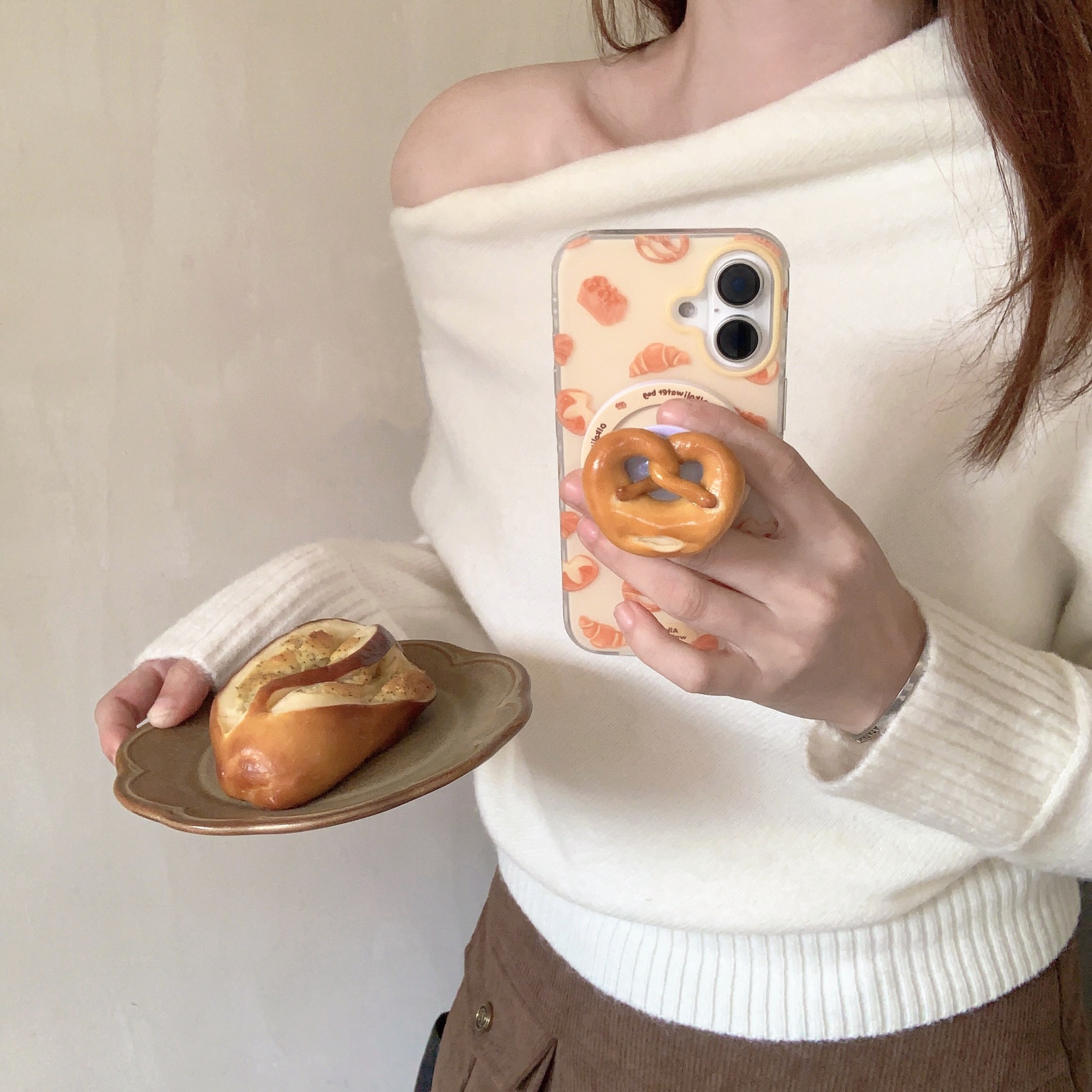 Colección de pan creativo personalizado para Apple iPhone15/16 funda para teléfono móvil 15Pro pareja 16ProMax nuevo