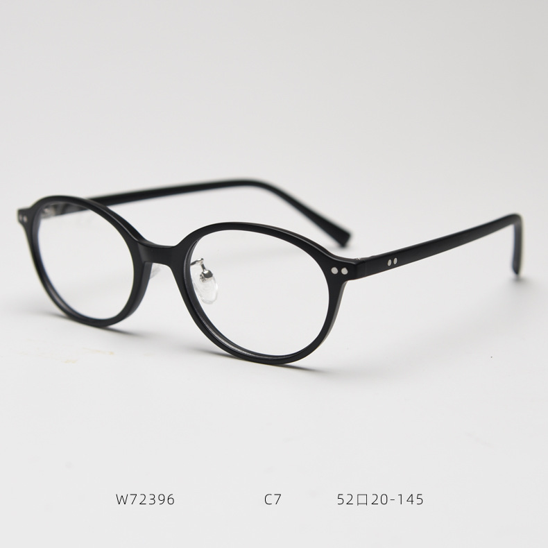 72396新型小楕円TR90軽近視眼鏡枠男女文芸復古平光鏡枠は度数を合わせることができる