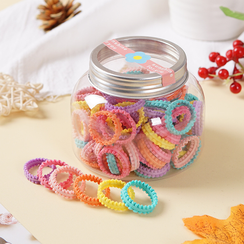 Cordón de cabello de encaje de color ensanchado para niños no lastimar cabello de cabello de niñas correa de cabello anillo de cabello para bebés joyas para el cabello
