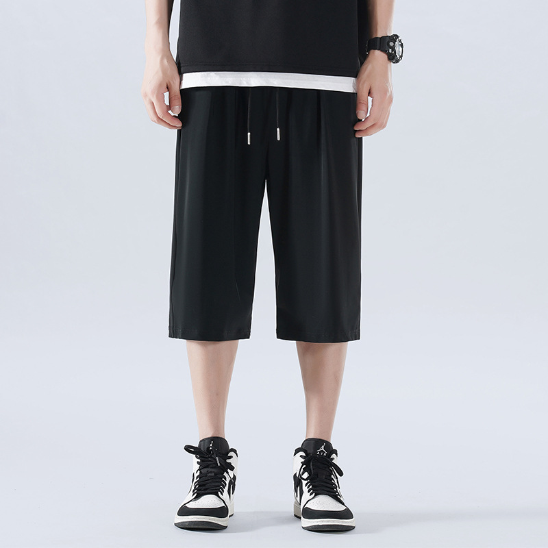 Summer silk men's trend thin trousers for leisure