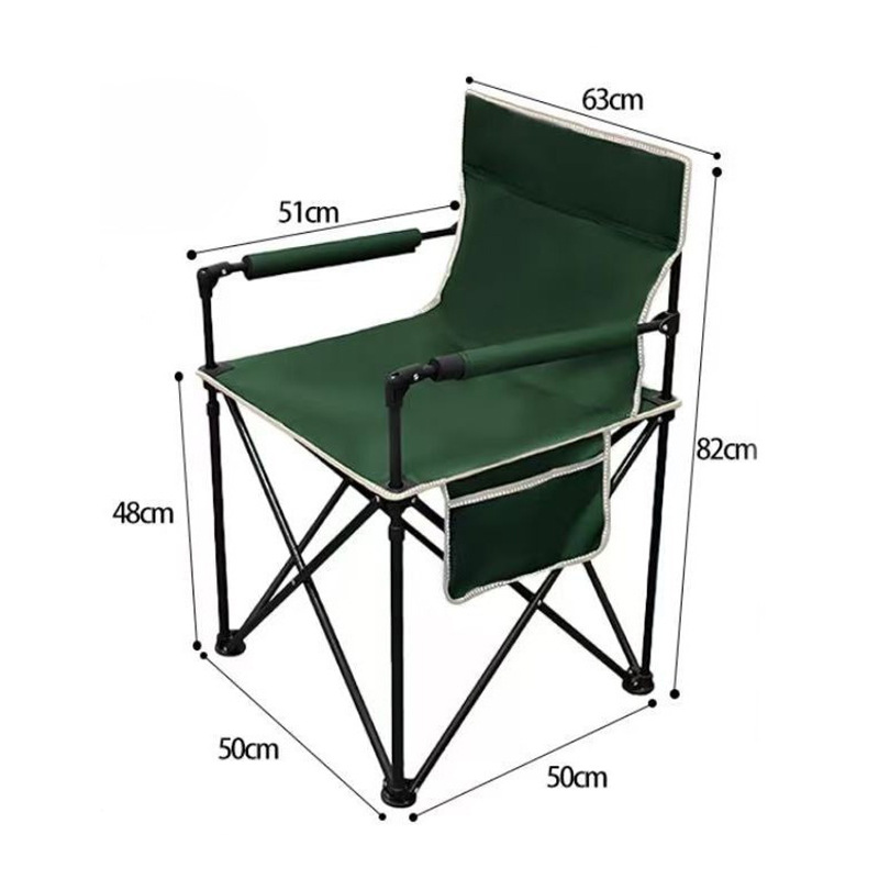 Outdoor Folding Chair, Simple Portable Seat, Self-Driving Travel Camping Chair, Fishing Chair with Backrest, Household Chair, Beach Chair Stool