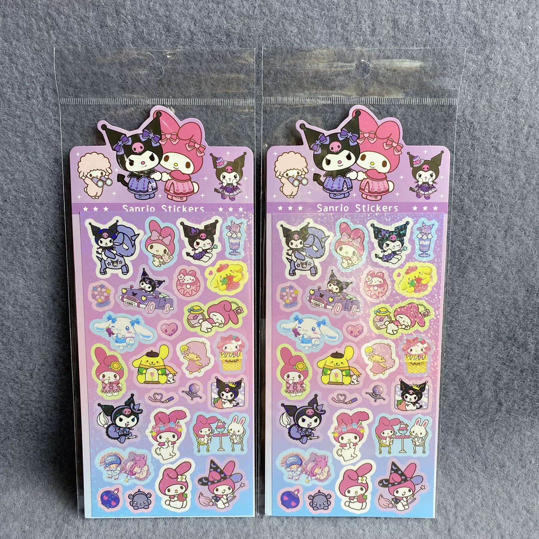 New Sanrio Gudaka sticker laser card cartoon cute DIY diary material sticker kit Kuromi My melody