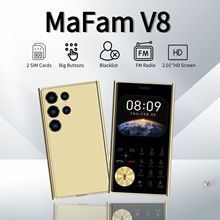 跨境外贸热销V8差异化外观双卡双待按键老人手机多功能卡片机