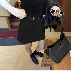 不退换E5530百搭高腰防走光西装A字半身裙女