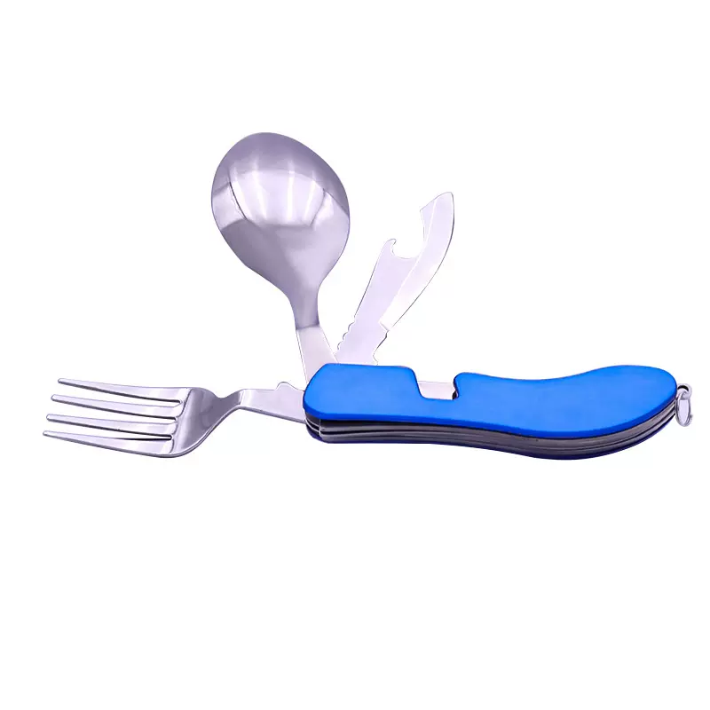 可折叠餐具3合一刀叉更便携餐具套装户外野营工具刀叉更套装