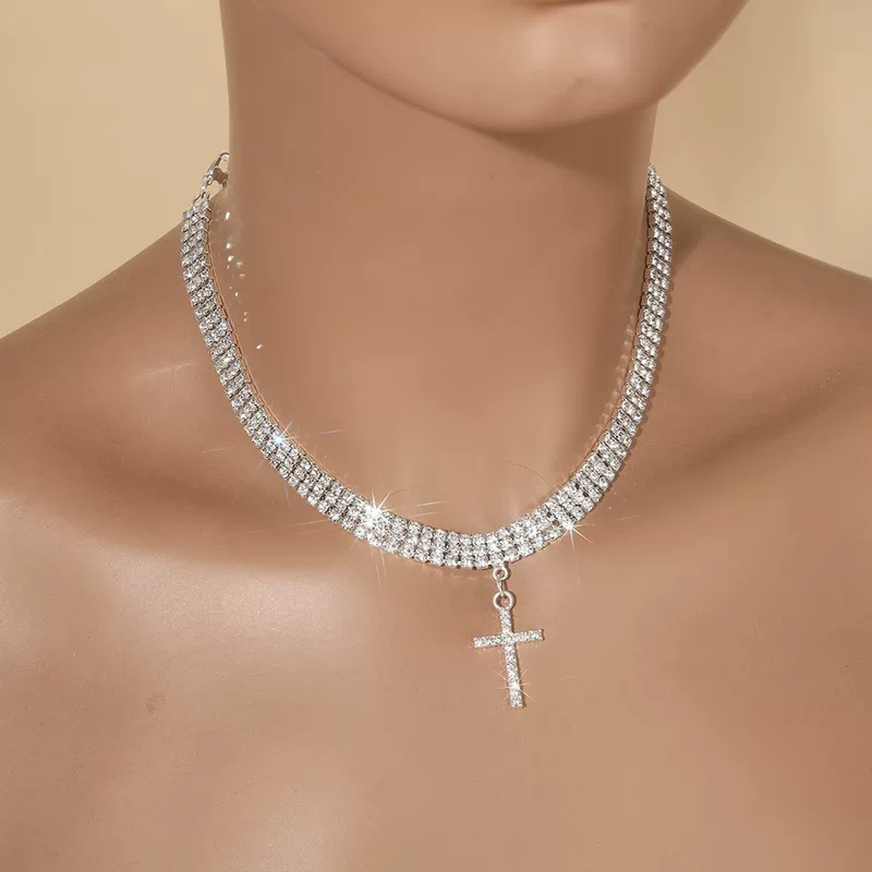 Скоростной магазин горячего спроса Cross Block Necklash подвеска ретро много - дракон шейный цепь персональные аксессуары женская ожерелье