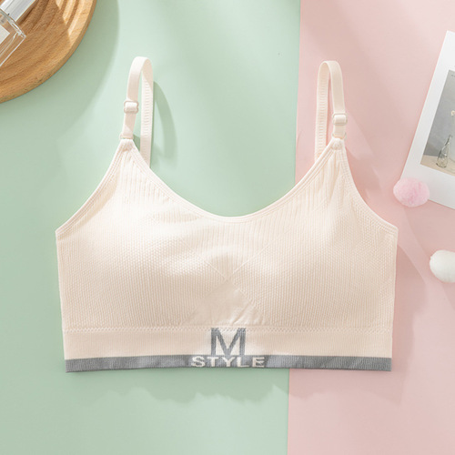 Traceless Bralette for Women, Small Cup, Clustered, Wireless, Girlish Style, Summer Thin Model, Covering Bra, Anti-Slip Bra