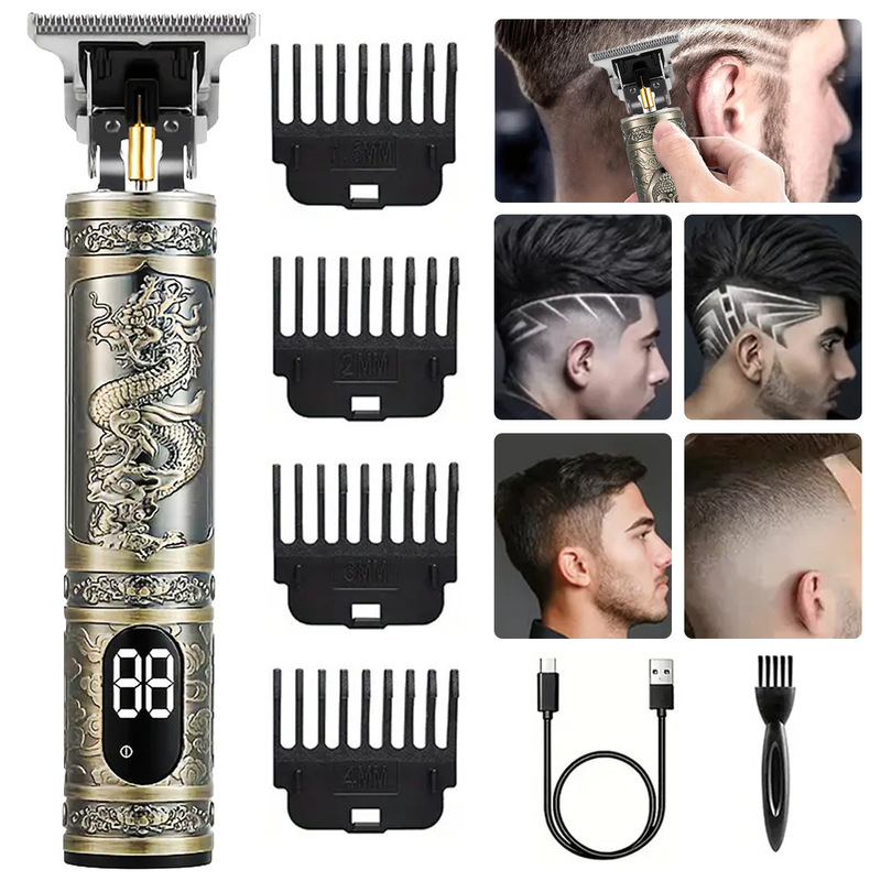 クロスボーダーヘアカット電気バリカン電気バリカン電気バリカンオイルヘッド彫刻剃刀ヘッドヘアカット|undefined