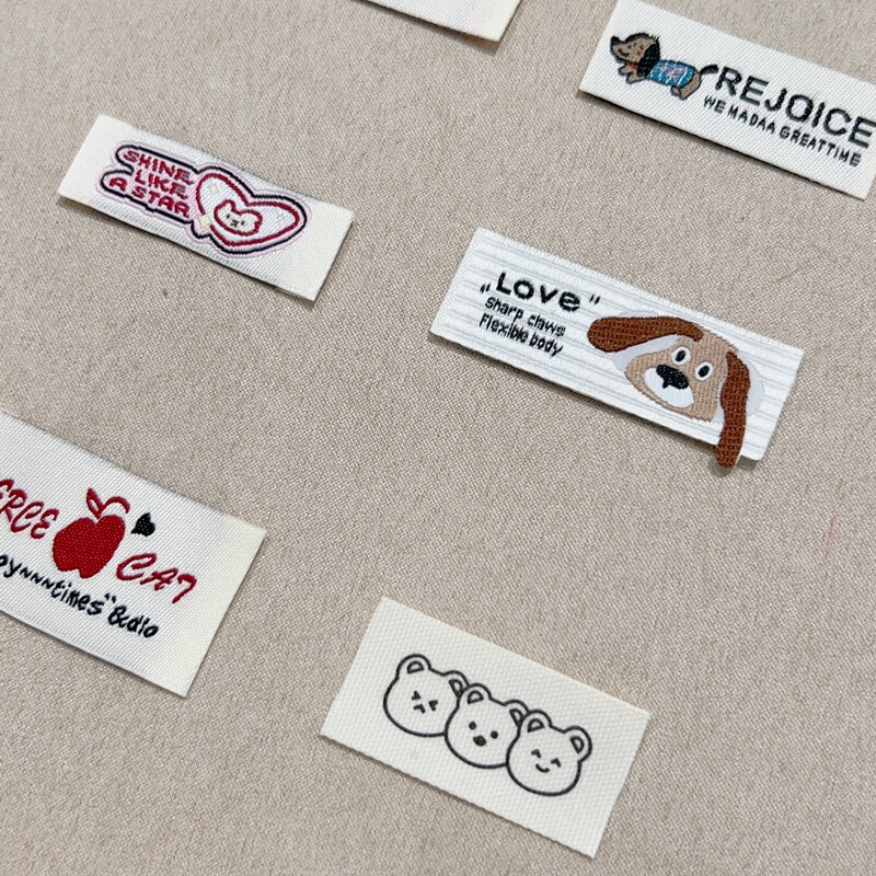 かわいい子犬布ラベル装飾アクセサリー衣類バッグ靴下ラベル手作り diy 生地アクセサリー織ラベル|undefined