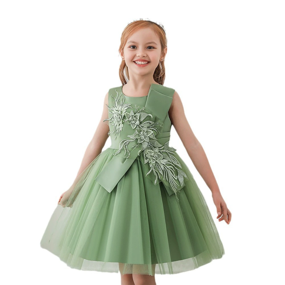 Sticker with bow, small princess costume, wedding dress, for catwalk