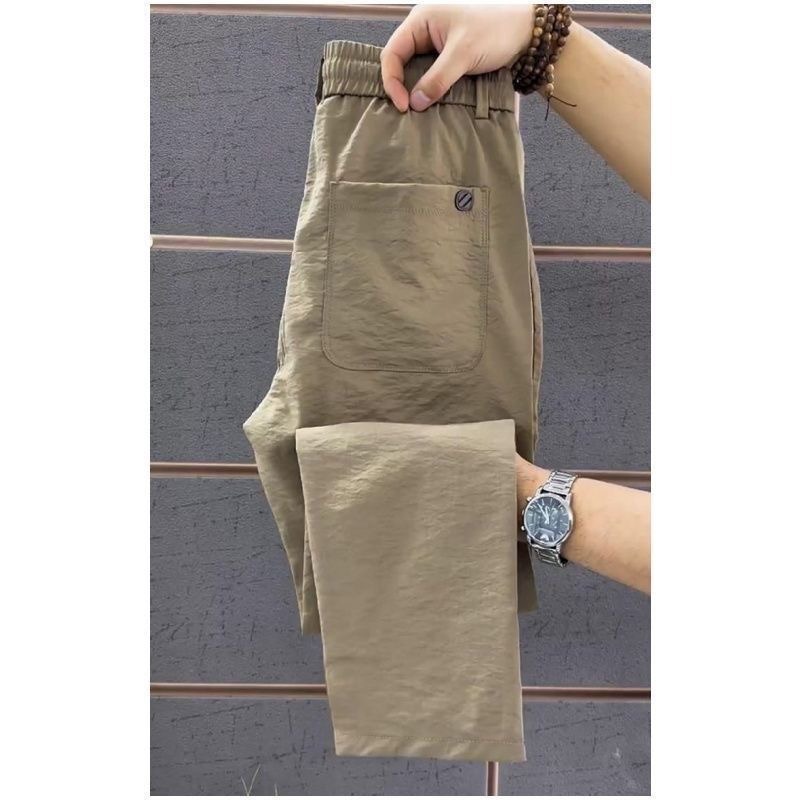 Summer Men's Classic Simple Versatile Breathable Casual Pants, Thin Fashion Sports Loose Comfortable Stretchy Long Pants