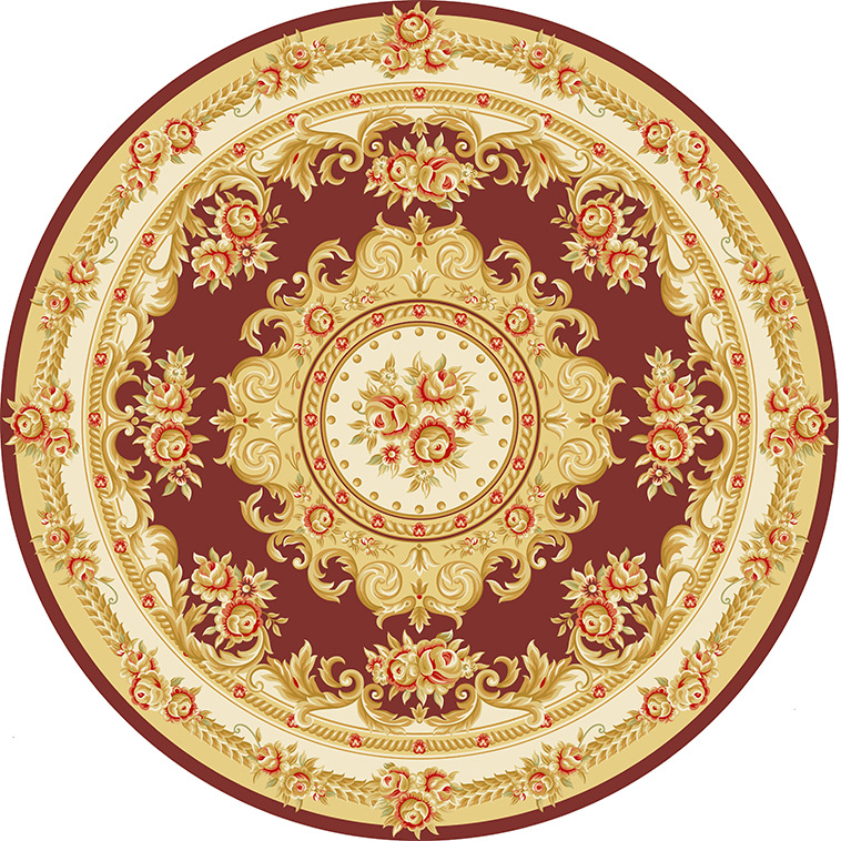 印花圆形地毯,客厅地毯,简约地毯