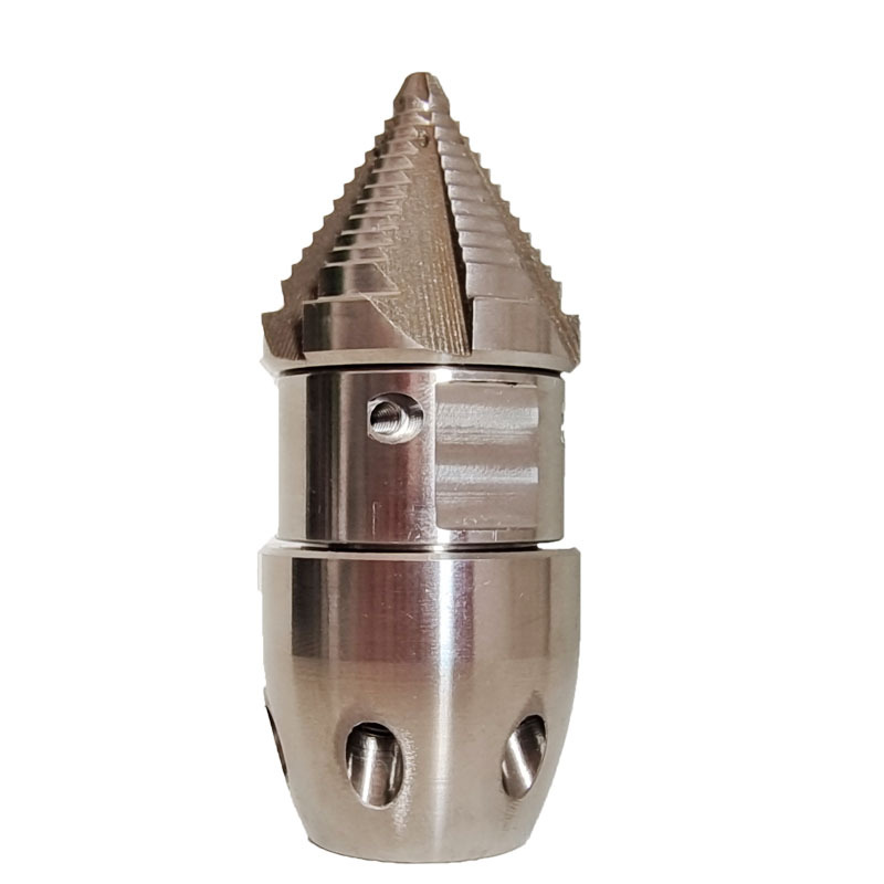 0,4 kg de alta presión boquilla giratoria de acero inoxidable de la draga de alcantarillado pagoda trueno dragado de limpieza de la suciedad del bloque de aceite