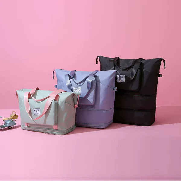 Foldable Travel Bag Women's Large Capacity Portable Portable Handbag Storage Bag for Short-distance Travel Portable Luggage