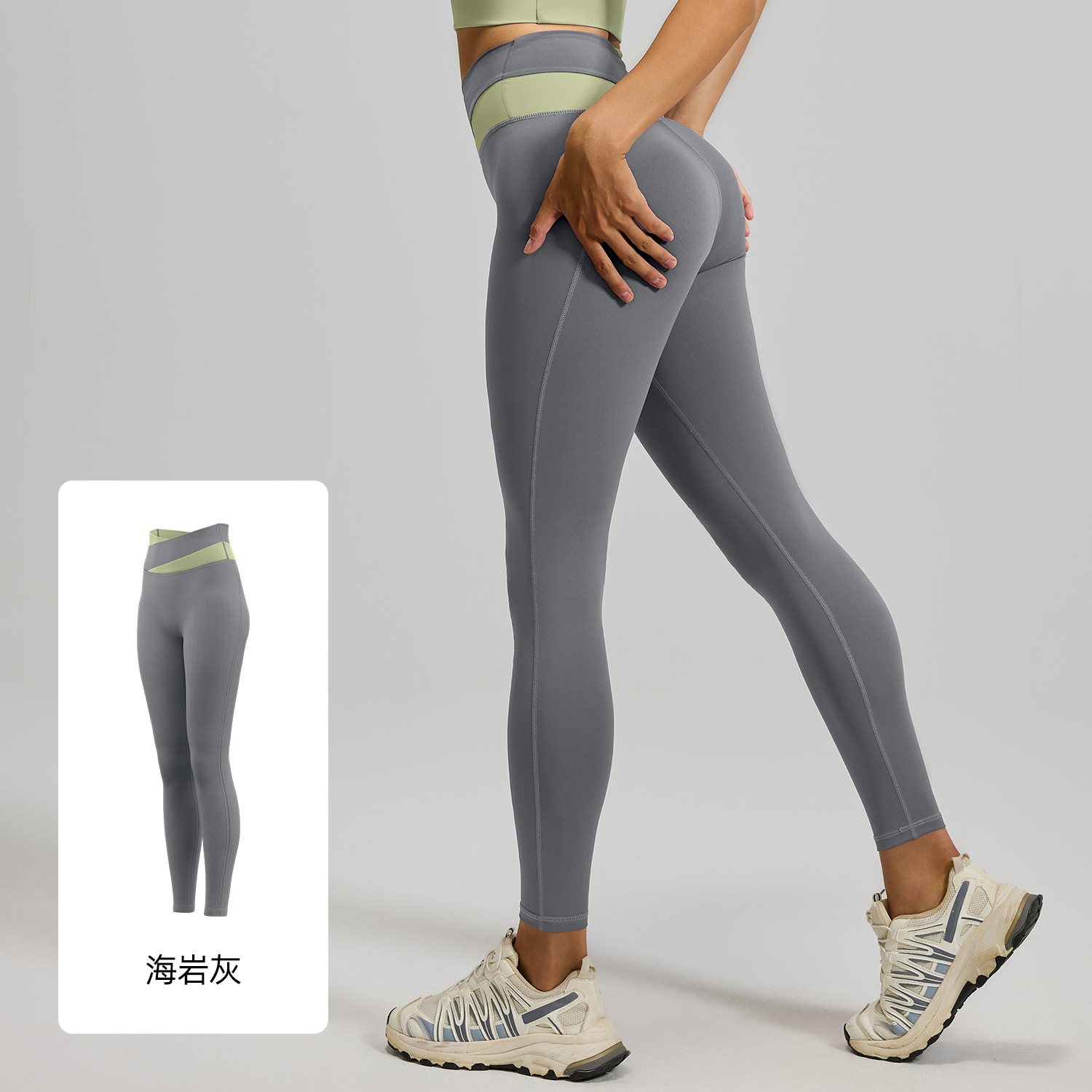 Pantalones de yoga Juyitang transfronterizos europeos y americanos de cintura alta, moldeadores y levanta glúteos, leggings deportivos para fitness y running para mujer