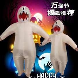 跨境万圣节新款独眼人充气服幽灵外星人搞怪道具独眼人充气气服装