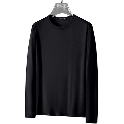 【60% Modal Cotton】2025 Spring and Summer High-end Men's Long-sleeve T-shirt Thin, Breathable, Anti-static Base Shirt