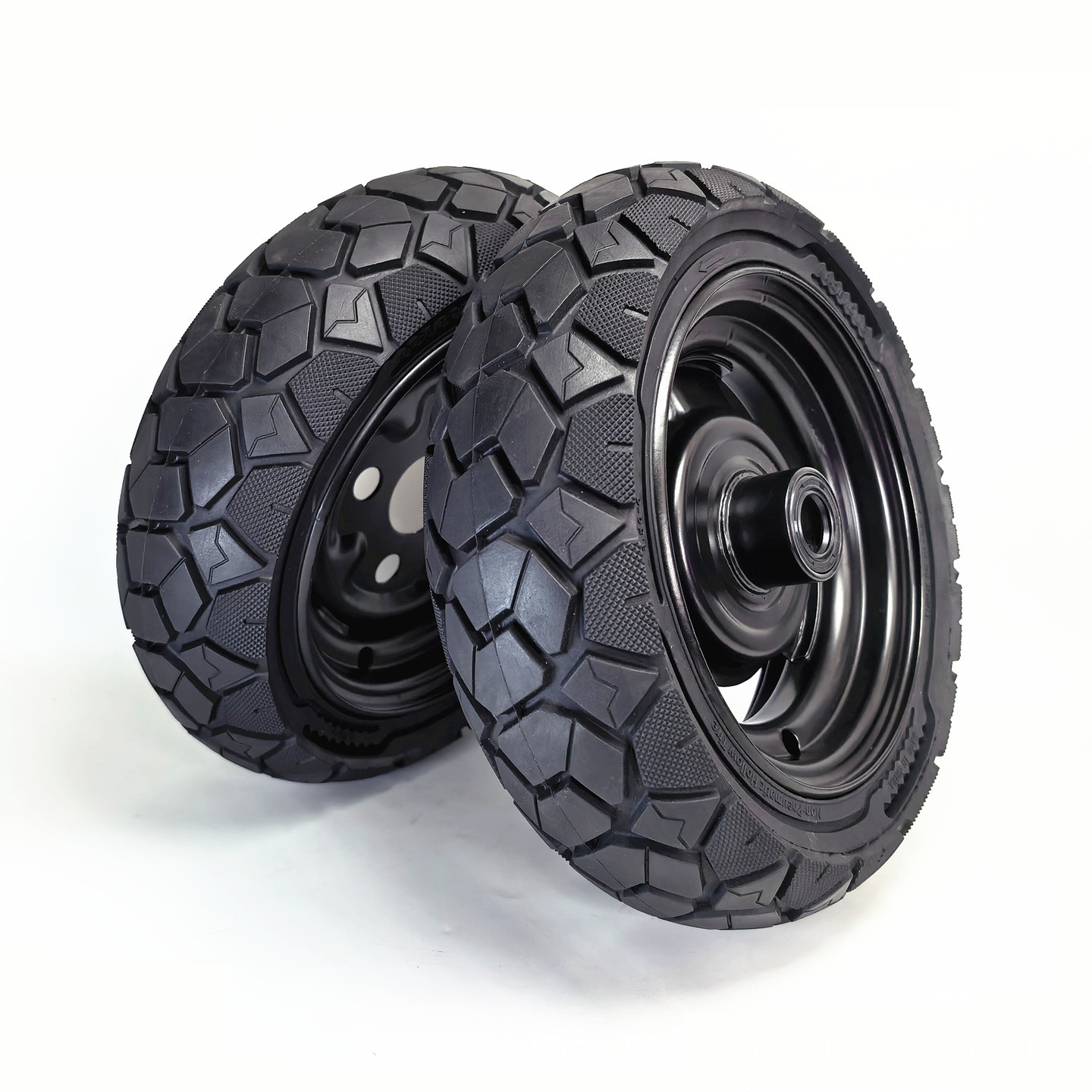 3.50-6 hollow solid tire, complete wheel assembly for the Flying Pigeon Phoenix leisure four-wheeled electric vehicle, including front and rear explosion-proof wheels