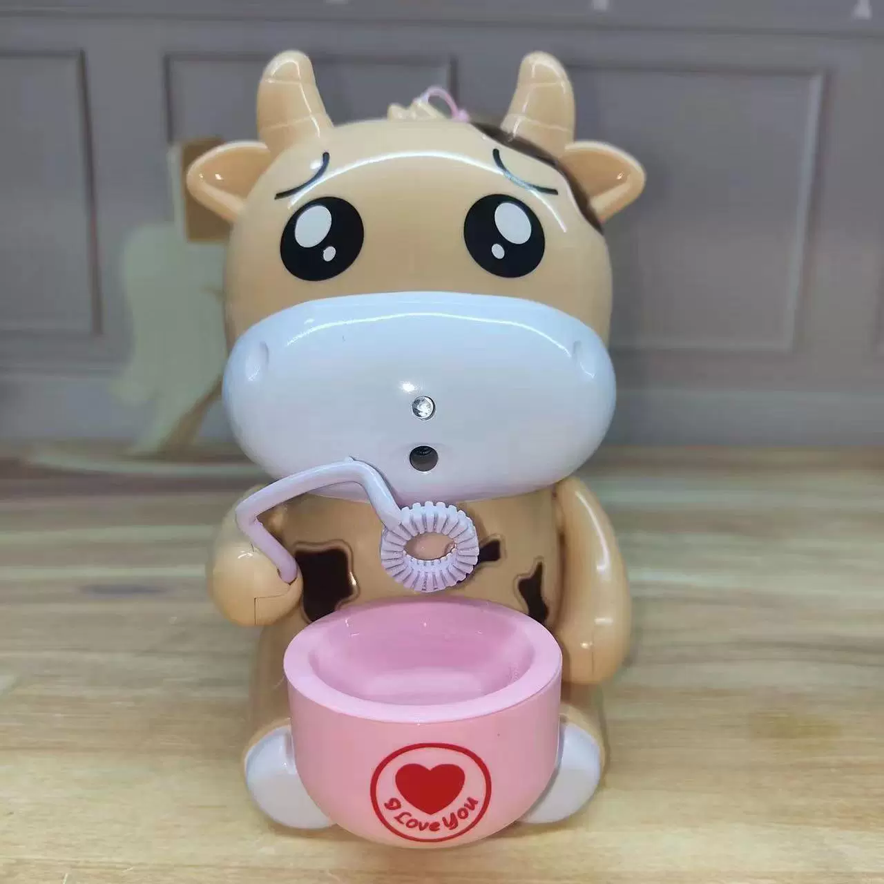 Bubble machine, bubbles, cartoon automatic toy, with little bears, panda, fully automatic, internet celebrity