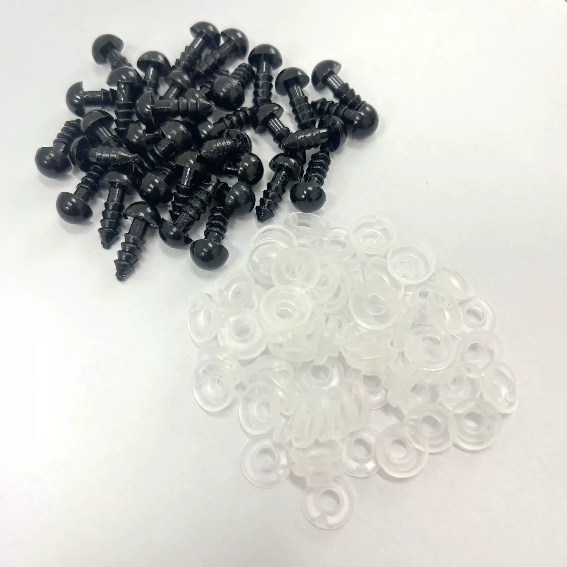 Набивная кукла с черными глазами, пластиковая игрушка безопасности, черные глаза, нос, сделай сам, принадлежности для раннего образования, 100 компл./упак.