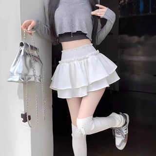 法式芭蕾风半身裙女夏季新款高腰显瘦小个子蛋糕裙a字蓬蓬短裙裤