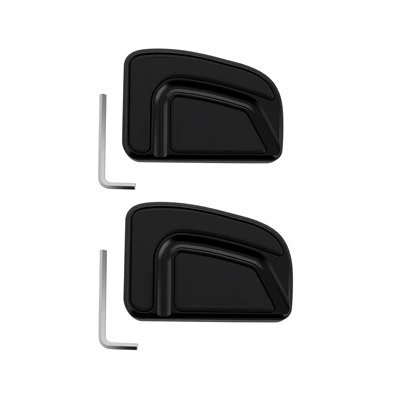 Suitable for Harley Road King Street Road St Glide Modified Front and Rear Pedal Guard Pedal Brake Cover Gear Head (Motorcycle pedals) - black-a-pair-of-gear-lever-heads