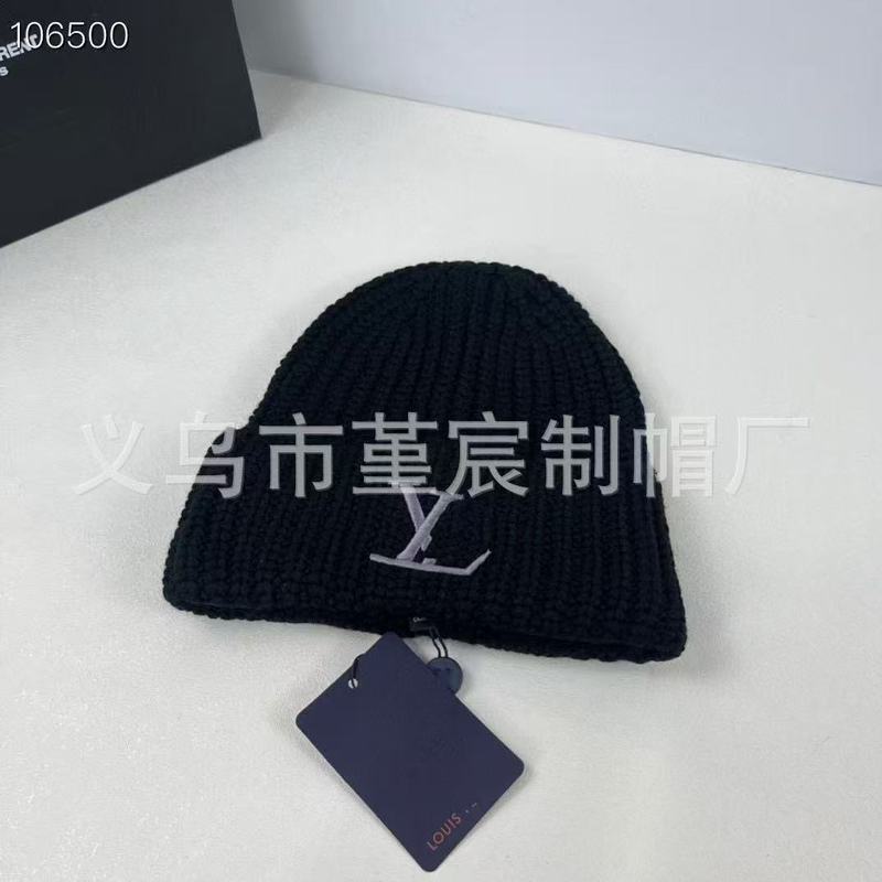 高版本L家秋冬新款大牌针织帽子女网红同款保暖护耳毛线帽冷帽男|undefined
