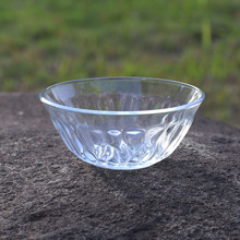 透明雕花玻璃碗水果沙拉碗甜品碗酒店洗手茶水盅面膜布丁汤碗批发