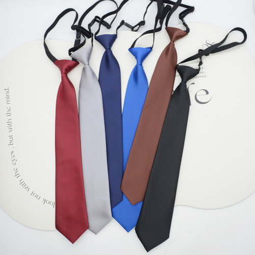JK tie for women, Korean version, Japanese style, courtyard style, solid color, knot-free, lazy student, black burgundy, navy blue, easy to pull, trendy