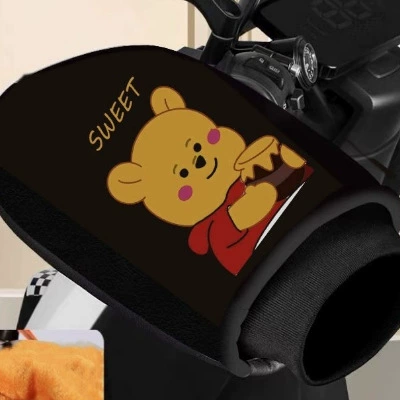 warm windproof motorcycle windshield | Handlehold cover - cute-bear-free-size