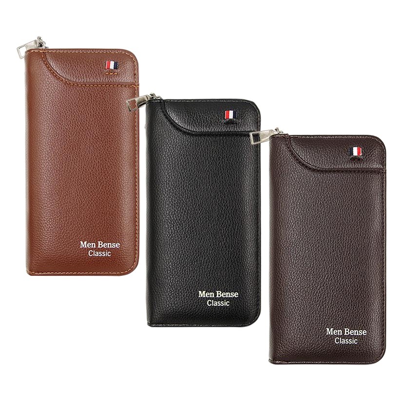 Nueva billetera larga de los hombres cremallera multi-tarjeta de gran capacidad embrague de los hombres moda casual larga cartera de los hombres