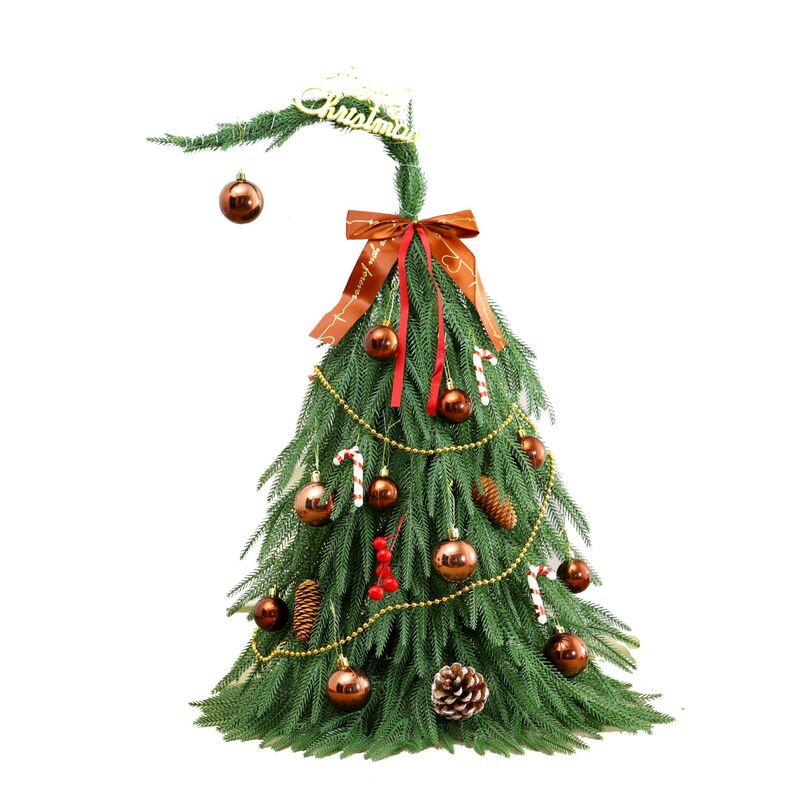 クロスボーダークリスマスツリーオーナメントデスクトップクリスマスツリーPEシミュレーションクリスマスツリー30/45/60曲がった首のツリー卸売|undefined