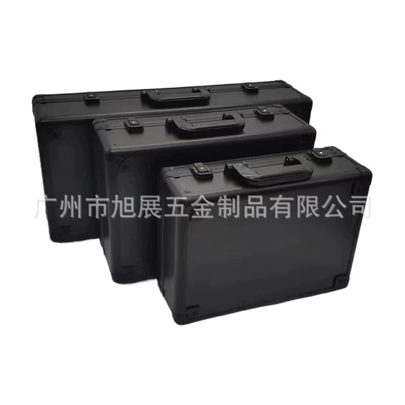 Алюминиевый ящик Ручной алюминиевый легированный ящик для обнаружения инструмента для хранения Коробка для портативного инструмента Коробка для черных подарочных коробок для сейсмостойкости транспортная упаковка