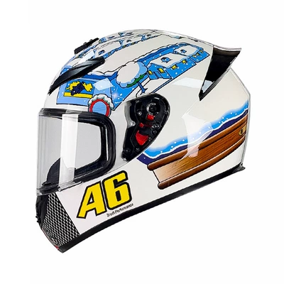 Motorcycle Safety Supplies — Aliexpress Cycling Helmet, Dropshipping - qk111-snow-white-house-with-clear-lenses-s