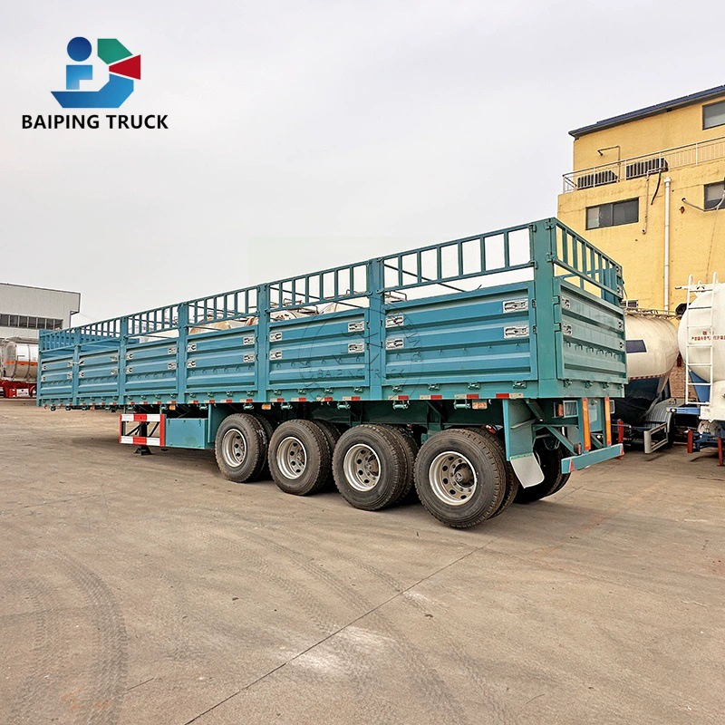 Экспортный 13m боковой самосвальный полуприцеп с гидравлическим подъемником, сверхмощный боковой самосвальный полуприцеп, боковой самосвальный транспорт с цветочным баром