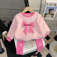 女童套装春秋季2024新款洋气时髦儿童装女宝宝两件套小童衣服秋装