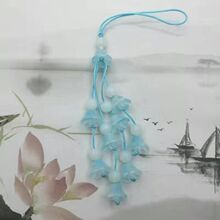 便宜铃兰花串手机挂件多色吊坠超仙气百搭包包挂绳手机链创意礼物