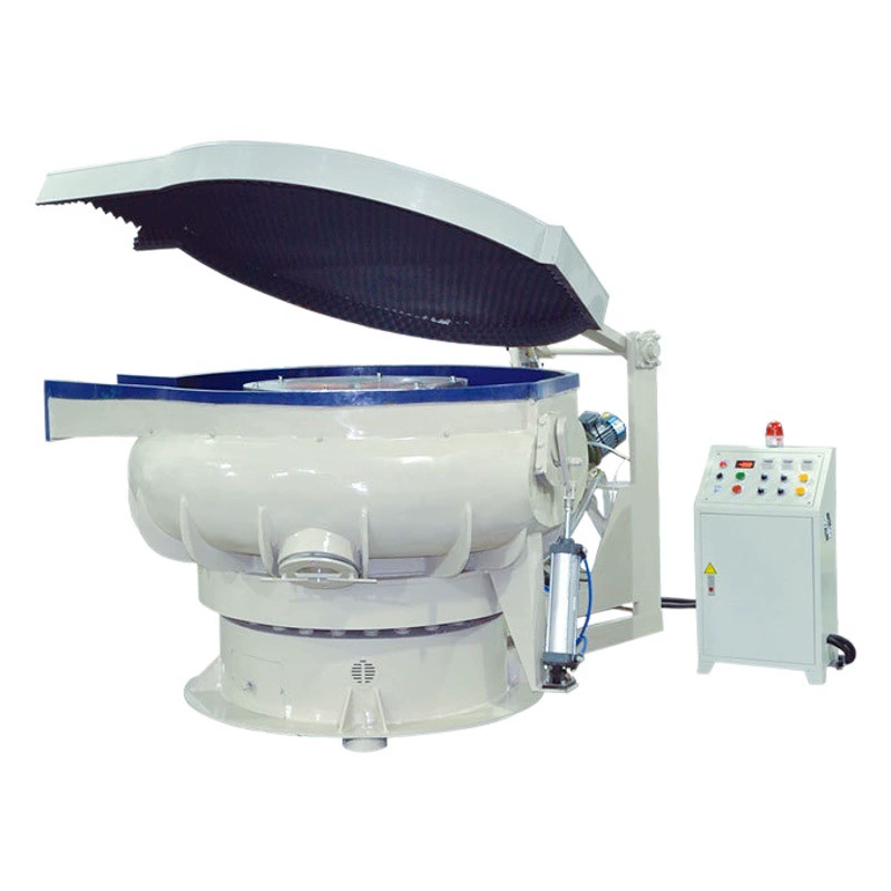 Готовый трехмерный вибрационный шлифовальный станок от производителя с экологически чистой звукоизоляционной крышкой для снижения шума, полировки и удаления заусенцев с заготовок.