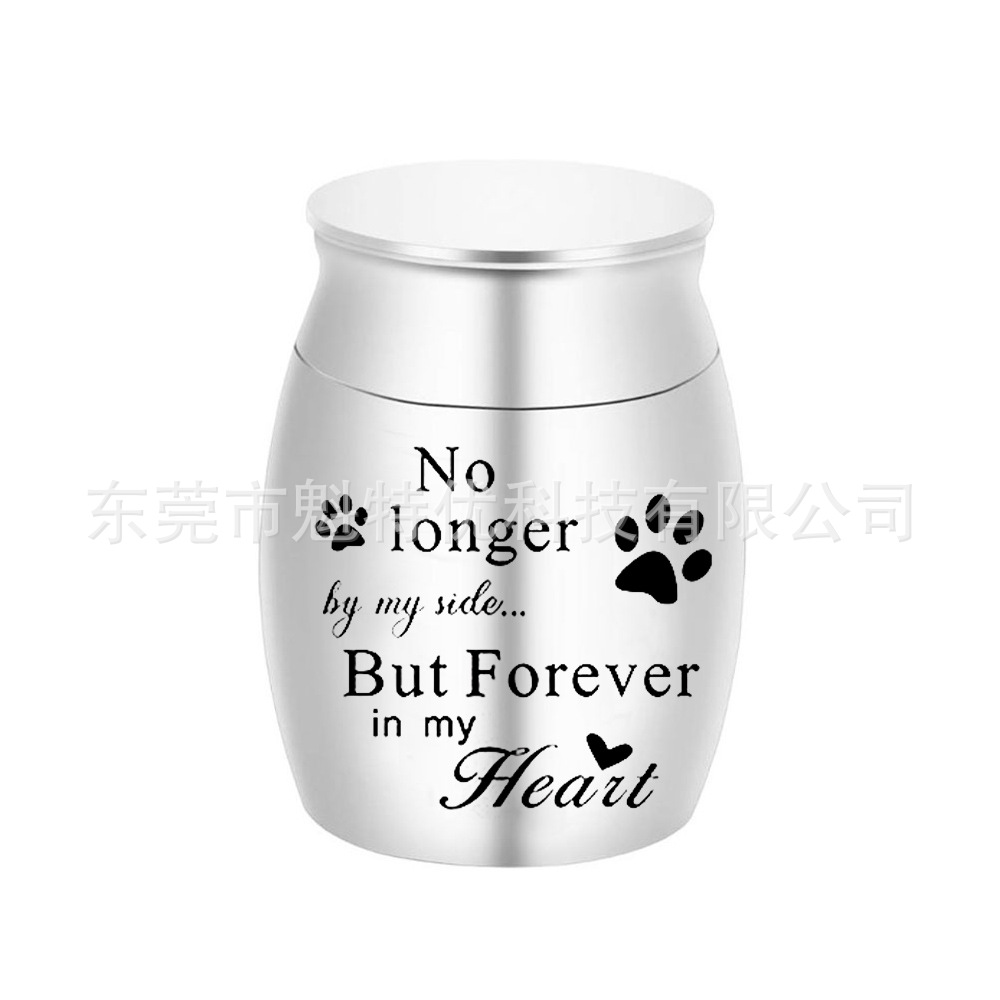 30*40mm Venta caliente PET sigue siendo pelo hueso ceniza titanio acero cinerario ataúd se puede abrir mini botella de perfume