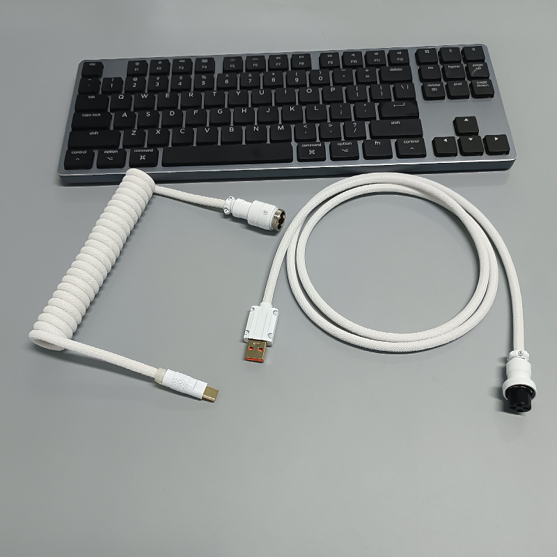 8 18K 磁気軸メカニカルキーボードラインキーボードライン航空プラグインラインスプリングライン電源コードカスタマイズラインゲームデータケーブル|undefined