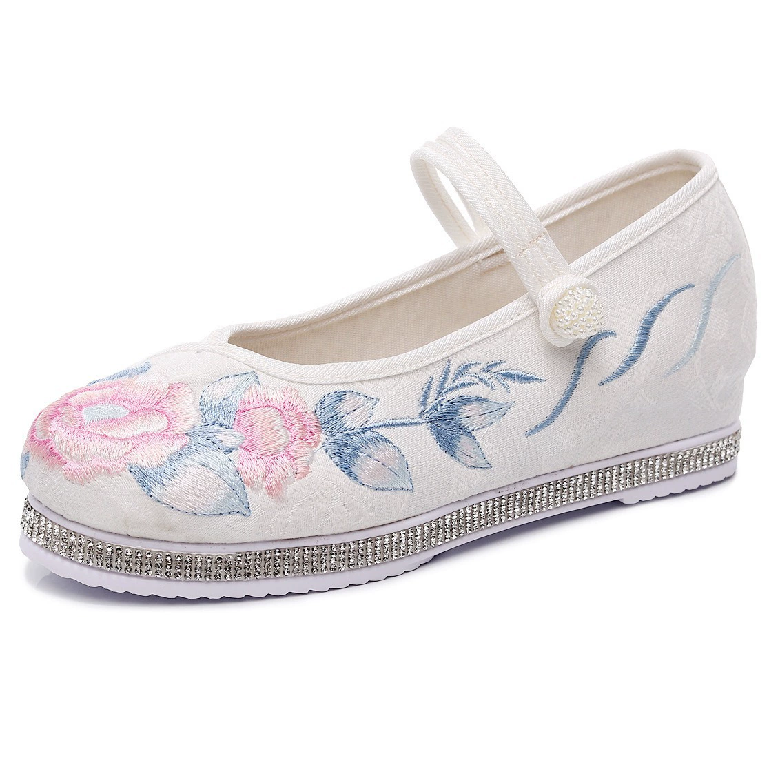 Туфли из ханьфу круглой головы, embroidered cloth shoes древний стиль, улучшение элементов Ханьфу