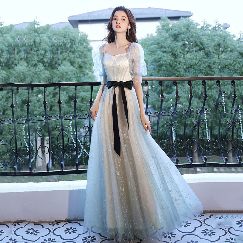 Fairy-Style Evening Dress 2026 New Model for Banquets, Elegant Host Dresses, Summer Coming-Of-Age Ceremony Dresses, Student Art Exam Evening Gowns