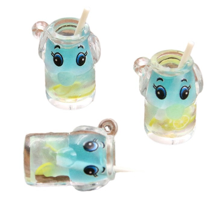 Dibujos animados DIY elefante luminoso paja accesorios para el cabello accesorios pendientes llavero colgante bolsa colgante material al por mayor